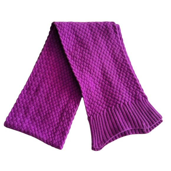 Boden Women's Pink Basket Weave Wool Angora Scarf 8 in x 69 in - Picture 1 of 5